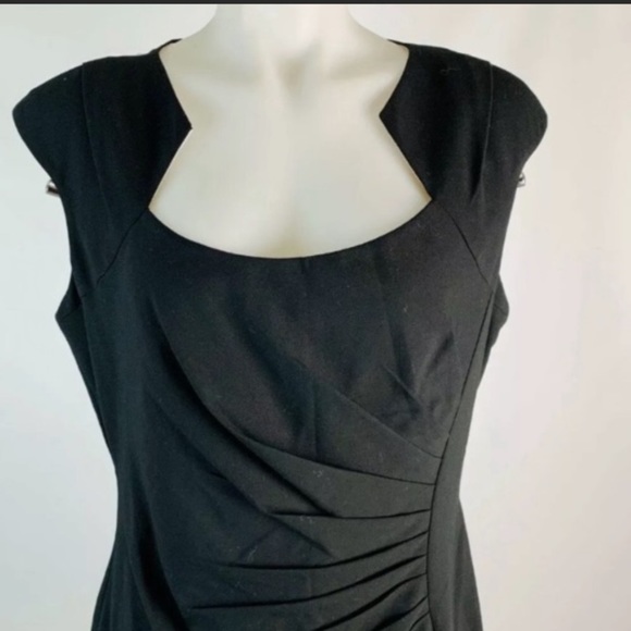 Calvin Klein Little Black Dress Sunburst Sheath Sleeveless Size 12 EUC - Picture 8 of 12
